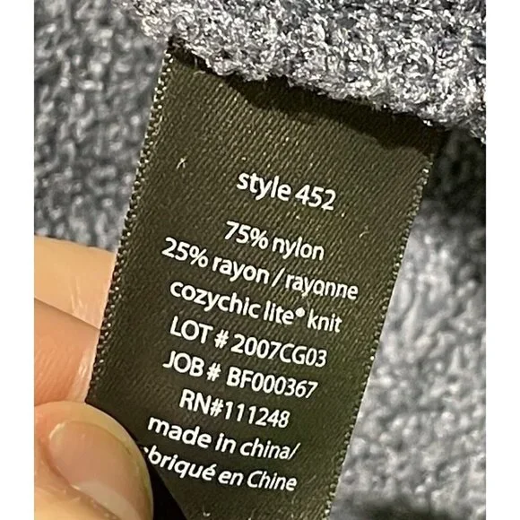 Barefoot Dreams Cardigan Cozy Chic Lite Blue Size XS/S Small Textured Shawl Neck